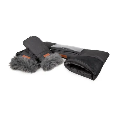 Produktbild von WONDERFOLD Kinderwagen Handwärmer, Wasserabweisende Fäustlinge, Warmes Kunstfellfutter, Touchscreen-Tasche, Taschen - Kinderwagen Zubehör (W4)
