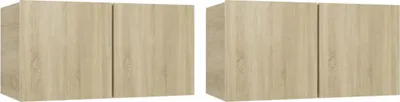 Produktbild von vidaXL TV-Hängeschränke 2 Stk. Sonoma-Eiche 60x30x30 cm