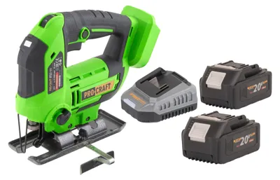 Image de Procraft ST22 Scie sauteuse sans fil 20 V 80 mm Brushless + 2x batterie 4,0 Ah + chargeur