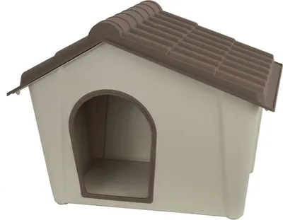 Produktbild von Außen oder Innenraum Polypropylen Kennel, Hundehäuschen oder Katzen, 100% Italy, 79x59h61 cm, beige Farbe