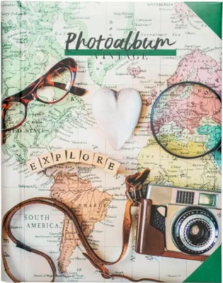 Immagine prodotto di Album fotografico 24x32cm 30 pagine autoadesive viaggio vintage