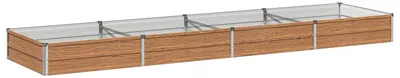 Imagen del producto de Cama elevada para jardín, madera, color marrón, 320 x 80 x 24 cm