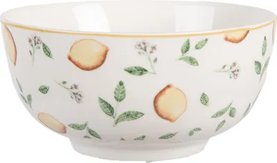 Obrázok produktu pre Misa na polievku Clayre & Eef 500 ml biely porcelán Citróny