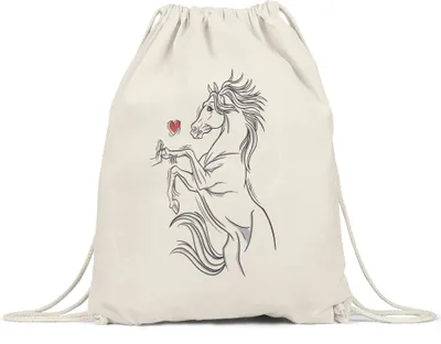 Produktbild von Pferd Turnbeutel Gymsack Pferdehufe Pferdeliebhaber Pferde Pferdeflüsterer Reiten Pony Hobbie Liebe Freiheit