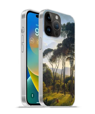 Produktbild von MuchoWow® Handyhülle Schutzhülle Hülle für Apple iPhone 14 Pro - Softcase Italienische Landschaft mit Zirbelkiefer - Hendrik Voogd - Kunst Silikon Softcase Handy Hülle - Umschlag