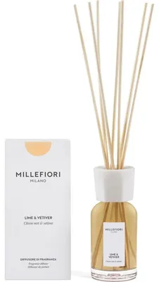 Immagine prodotto di Diffusore per ambienti Millefiori Milano, profumo Lime & Vetiver, con bastoncini (77MDLR)
