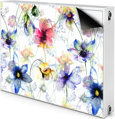 Produktbild von Magnet Verkleidung Abdeckung Heizkörperabdeckung Heizkörperabdeckung 90x60 cm  - Feldblumen