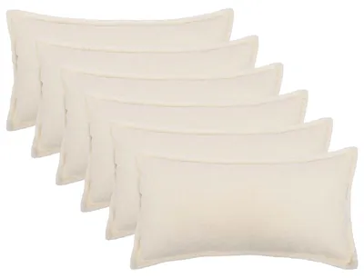 Produktbild von vidaXL Kissenbezug 6 pcs HOUTEN Creme 40 x 70 cm Bouclé