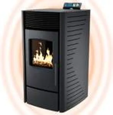Produktbild von UMBRELLA® P9 Pelletofen 11 kW A+ bis 220 m³ – Auto-Reinigungszyklus, ECO-Modus, Wochenprogramm & mechanische Reinigungsunterstützung – Schwarz