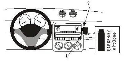 Produktbild von Brodit ProClip Fahrzeughalter 853651 - Winkelbefestigung - Smart ForFour 04-06