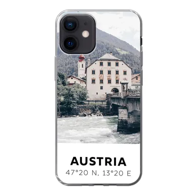 Produktbild von MuchoWow® Handyhülle Schutzhülle Hülle für iPhone 12 Österreich - Wasser - Alpen Silikon Softcase Handy Hülle - Schutzhülle