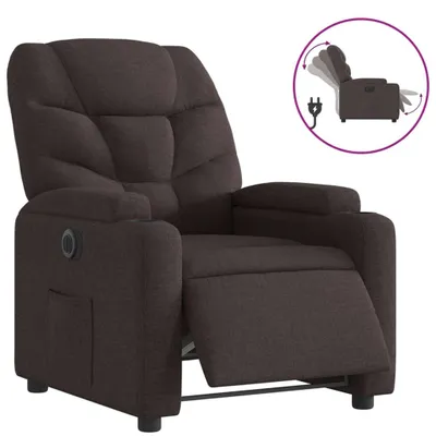 Produktbild von vidaXL Relaxsessel Elektrisch Dunkelbraun Stoff