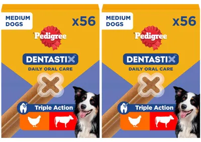 Zdjęcie produktu dla Pedigree DentaStix 112 sztuk (16x180g) Medium Średnie Rasy Gryzak Dla Psów