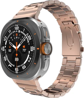 Produktbild von Cazy Uhrenarmband geeignet für Samsung Galaxy Watch Band (PrimeSteel) – Smartwatch-Armbänder (+Uhrenkürzungsset) – Universelles Armband geeignet für Samsung Galaxy Watch Ultra (2024 / 2025) - Roségold