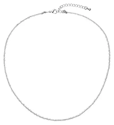 Image de Collier en perles de quartz 42012.3 Quartz gris