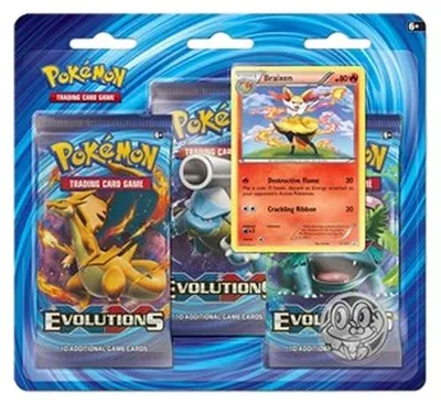 Produktbild von Pokemon Evolutions: Braixen 3-Pack Blister