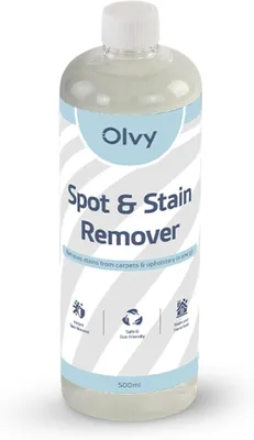 Produktbild von Olvy Fleckenentferner 500ml, Teppichreiniger Reinigungslösung, Leistungsstarker Fleckenentferner, Geeignet für Teppich, Sofa, Polster & Matratzen