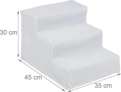 Produktbild von Famanu Hundetreppe für Bett und Couch - Hochdichtes Schaumstoff, waschbar, 45 x 35 x 30 cm