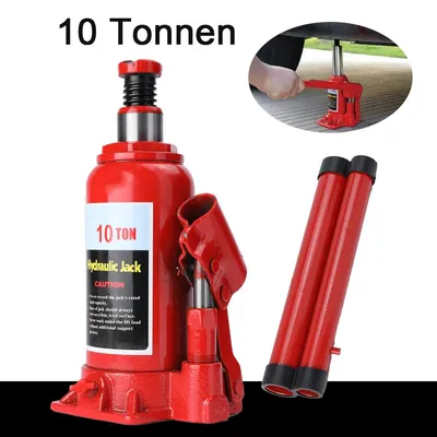 Produktbild von Hydraulischer Wagenheber - Flaschenwagenheber - 10 Tonnen Hubkraft - Stahl - Für Autoreparaturen - Typ 1