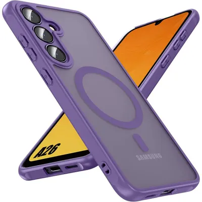 Image de Coque pour Samsung Galaxy A26 5G avec Cercle Magnétique et Protection Caméra - Violet