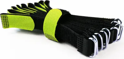 Produktbild von 10 x Klettkabelbinder 15 cm neon - Klett / Flausch auf GLEICHER SEITE! - Metallöse Goodymax®