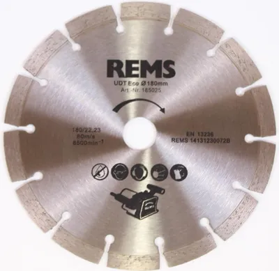 Produktbild von REMS Universal Diamant Trennscheibe Eco 180 mm Nr. 185025 Krokodil Mauernutfräse
