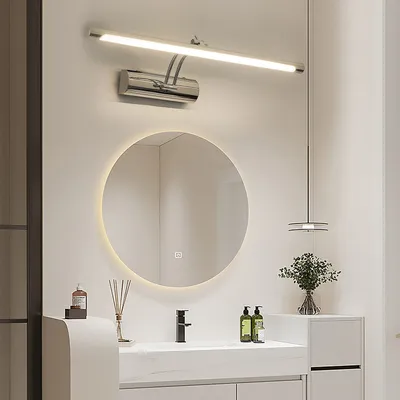 Produktbild von Spiegelleuchte, 55CM Badzimmer Beleuchtung Schminklicht 3000K 170° Verstellbare Wandleuchte, Spiegellampe, Badlampe, Warmweiß