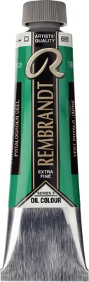 Zdjęcie produktu dla Tubka farby olejnej Rembrandt 40 ml ftalo zielony żółty 681