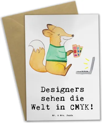 Produktbild von Mr. & Mrs. Panda babykarte CMYK Designer - Weiß - Geschenk, Grafikdesign, Beruf, valentinstagskarte, hochzeitskarten, Geschenke mit Herz, dankeskarten, kreative, Spruch
