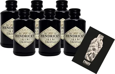 Produktbild von Hendricks Gin Miniatur 6x 50ml (41,4% Vol) - [Enthält Sulfite]