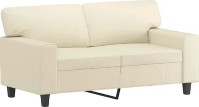 Produktbild von vidaXL 2-Sitzer-Sofa Creme 120 cm Kunstleder