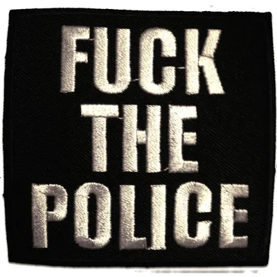 Produktbild von Fuck The Police! Qoute - Aufnäher, Bügelbild, Aufbügler, Applikationen, Patches, Flicken, Zum Aufbügeln, Größe: 7.5 x 7.5 cm