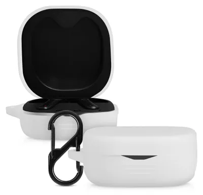 Produktbild von kwmobile Hülle kompatibel mit SoundPeats TrueAir2 Hülle - Kopfhörer Case - TPU Silikon Cover - Schutzhülle in Weiß