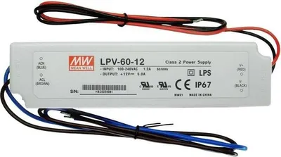 Immagine prodotto di Alimentatore A Impulsi Led 60W 12V 5A Ip67