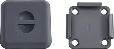 Produktbild von SONGMICS Bodenhalterung für Seitenmarkisen-Pfosten, Metallplatte mit Kunststoff-Deckel, Ausziehfixierung, Bodenplatte, nur für SONGMICS Seitenmarkisen mit Alu-Standpfosten geeignet, grau GSA004