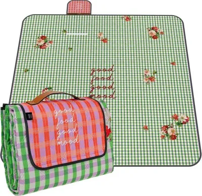 Obrázok produktu pre Veľká pikniková deka Perletti Travel - Vichy Floreale, 200x200cm, 13158