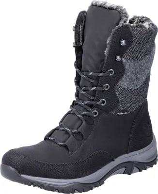 Produktbild von Rieker Damenstiefel schwarz/grau Warmfutter Tex M964301 (41/schwarz/grau)