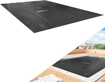 Produktbild von Eckige Solarabdeckplane für Pools 4,5 x 2,2 m in Schwarz | Stärke 120 µm | Zuschneidbare Solarfolie | Wassererwärmung durch Solarheizung
