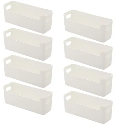 Imagen del producto de Omgoods - 8 cestas de almacenamiento en forma de U para cocina y oficina - Blancas