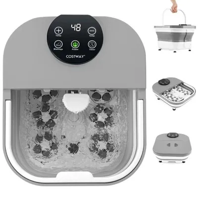Obrázok produktu pre Masážny prístroj na nohy ES10411DE-GR, s funkciou ohrevu a masáže vodou, teplota 35 - 48 °C, sivý