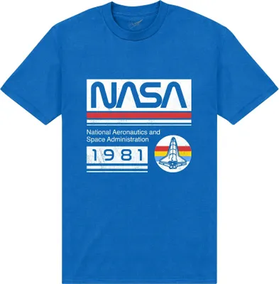 Produktbild von NASA - "1981" T-Shirt für Herren/Damen Uni PN275 (XXL) (Königsblau)