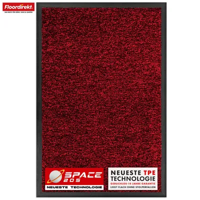 Obrázek produktu pro Podlahová rohož Space 205, protiskluzová, s podkladem z TPE, sametová, červená, 60 x 90 cm