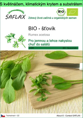 Obrázek produktu pro SAFLAX Garden to go - BIO - šťovík - Rumex acetosa - 400 Semena - S květináčem, klimatickou poklicí a pěstebním substrátem