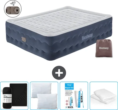 Produktbild von Bestway Luftmatratze - 2-Personen - 152 x 203 x 51 cm - Blau - Inklusive Zubehör