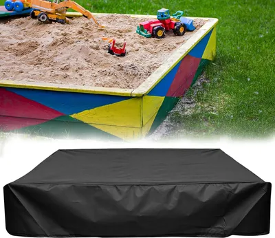 Produktbild von Schutzdecke für Sandkasten mit Seilzug - Staubdicht und wasserdicht (150 x 150 cm)