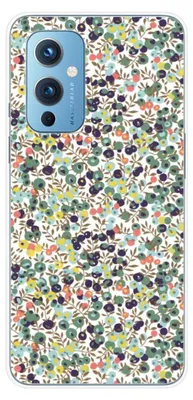 Image de 1001Coques - Coque silicone compatible avec OnePlus 9 - Motif liberty wiltshire vert - Design original imprimé en France