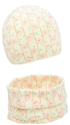 Produktbild von FORUHOO Baby Mädchen Beanie Mütze + Schlauchschal 2er Set, Wintermütze für Junge