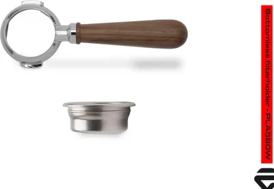A bottomless portafilter and a filter basket for an espresso machine.