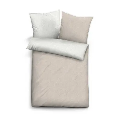 Produktbild von Biberna Wendebettwäsche beige 1x 155x220 cm + 1x 80x80 cm