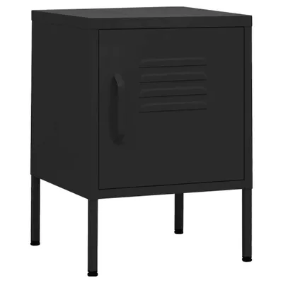 Obrázok produktu pre Nočný stolík čierny 35x35x51 cm oceľ